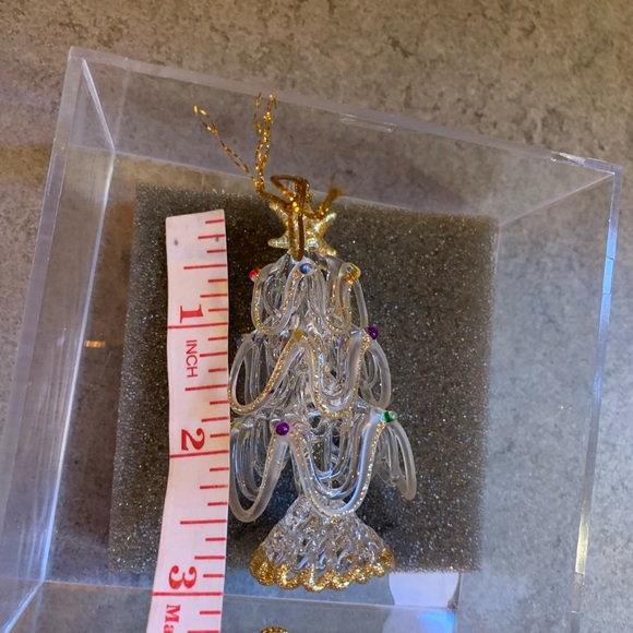 Hand Spun Glass Ornament Set Christmas Tree - Picture 8 of 9